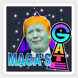 MAGA'S GATE :: Heaven's Gate Trump Cult Parody Magnet